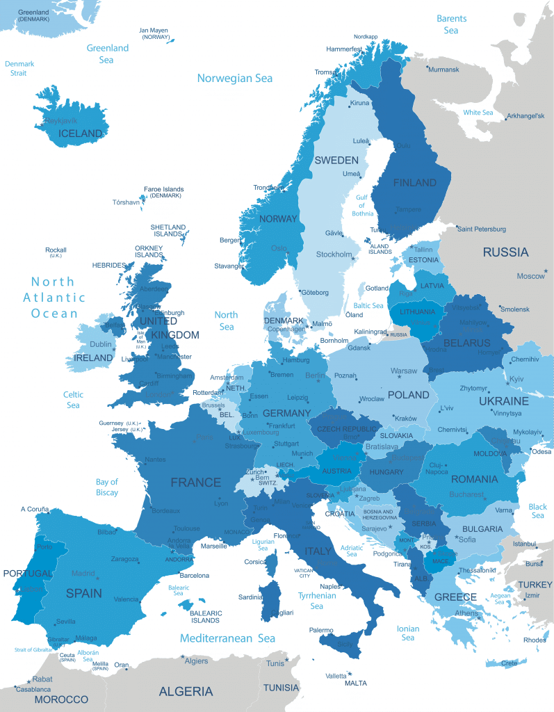 carte détaillée de l'Europe