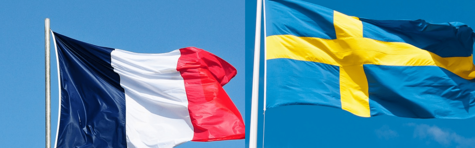 Image des drapeaux français et suédois
